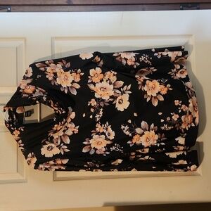 Ranlege Cowl Neck Floral Blouse